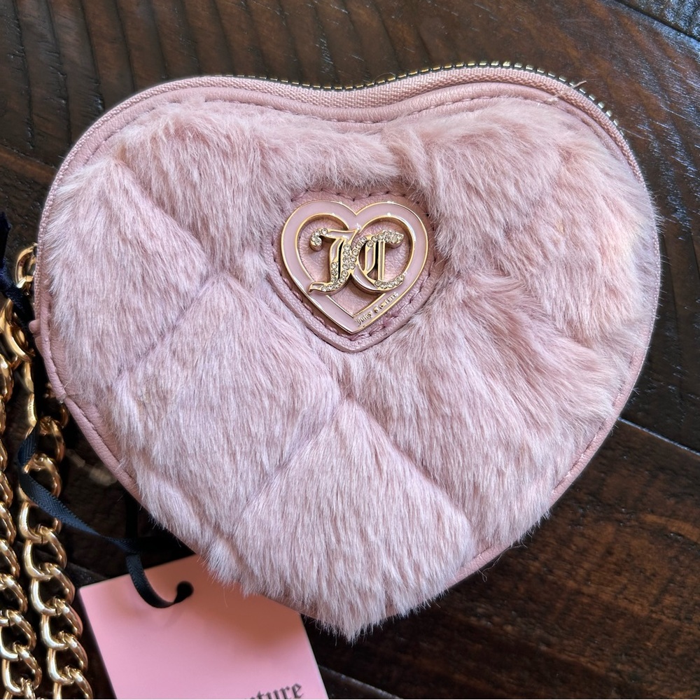 Juicy Couture Blush Pink Heart-Shaped Wristlet/Wallet - Picture 2 of 5